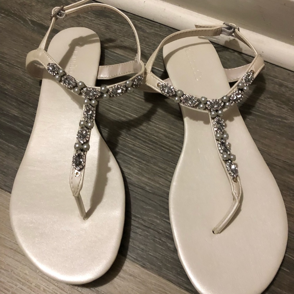 White, classy sandals!